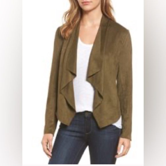 Kut from the Kloth Jackets & Blazers - Kut by The Kluth vegan faux sued 3X taupe open jacket/blazer/coatigan